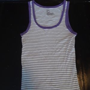Gap Purple & White Striped Tank